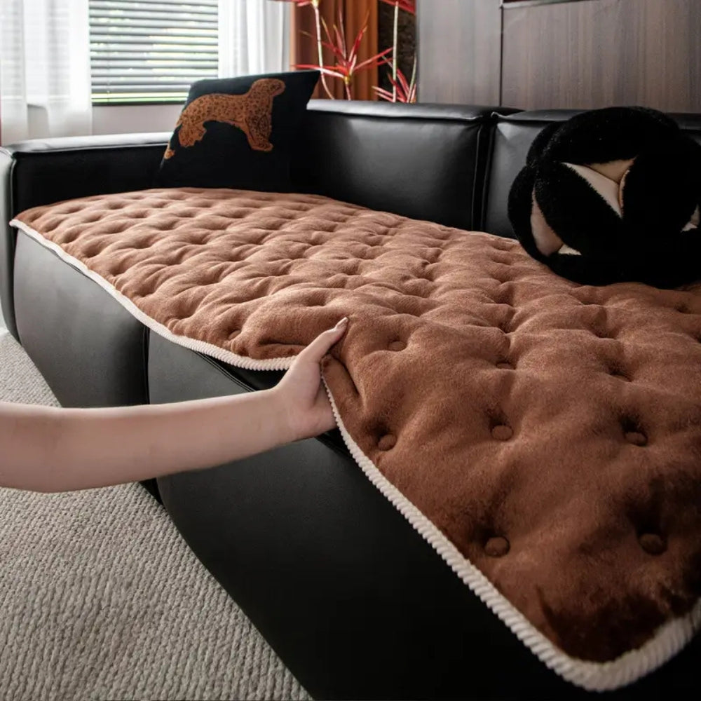 Plushy Sofa Cover - Mikrofasermischung, Luxuriös Getuftet Sofabezug 7