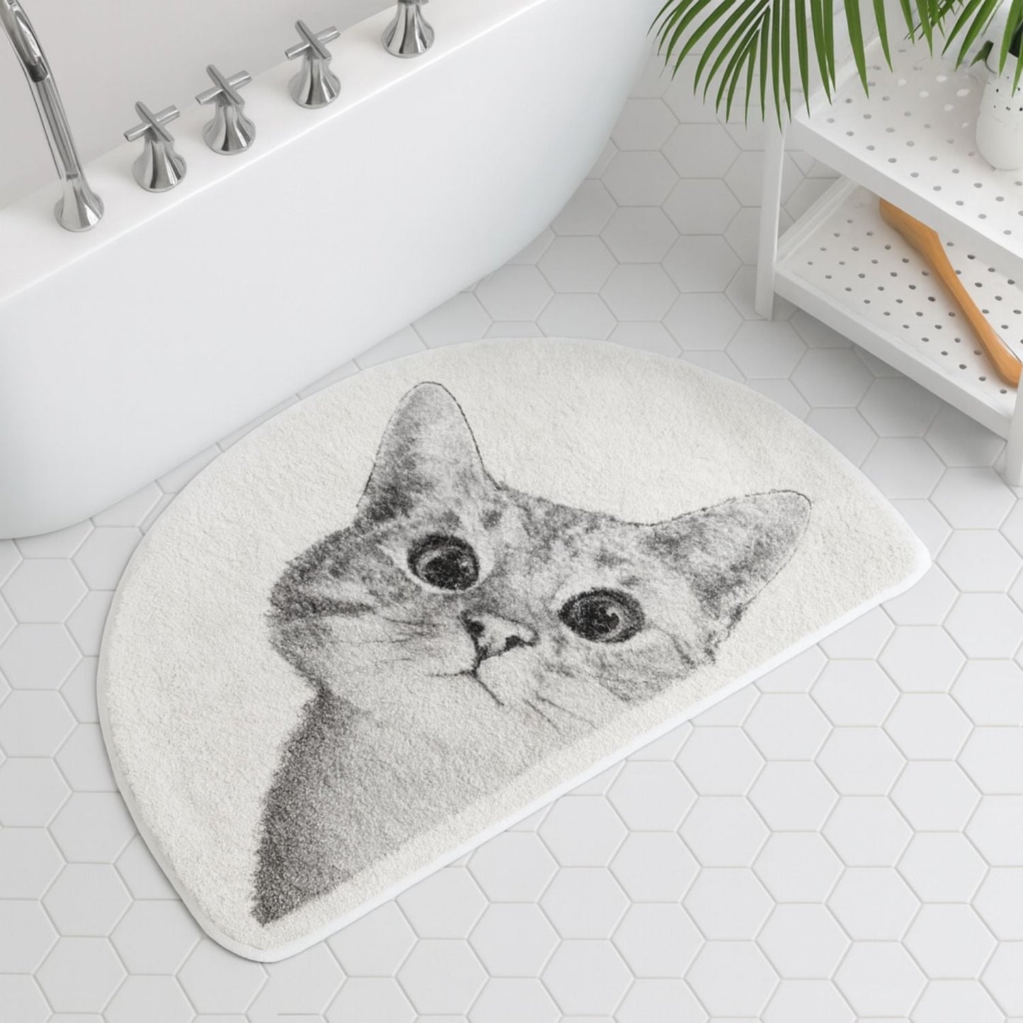 Purrfect Kitty Badematte - Weiches Polyester, Rutschfestes Design 3