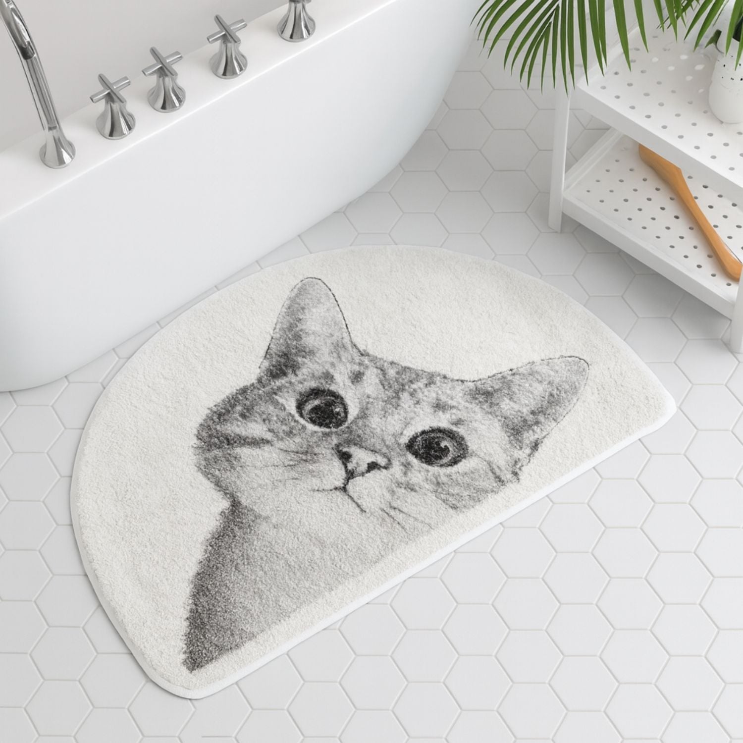 Purrfect Kitty Badematte - Weiches Polyester, Rutschfestes Design 3