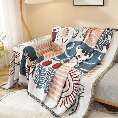 Quaste Tide Sofabezug - Baumwoll-Leinen-Mischung, Atmungsaktiv, Jacquard Design 2