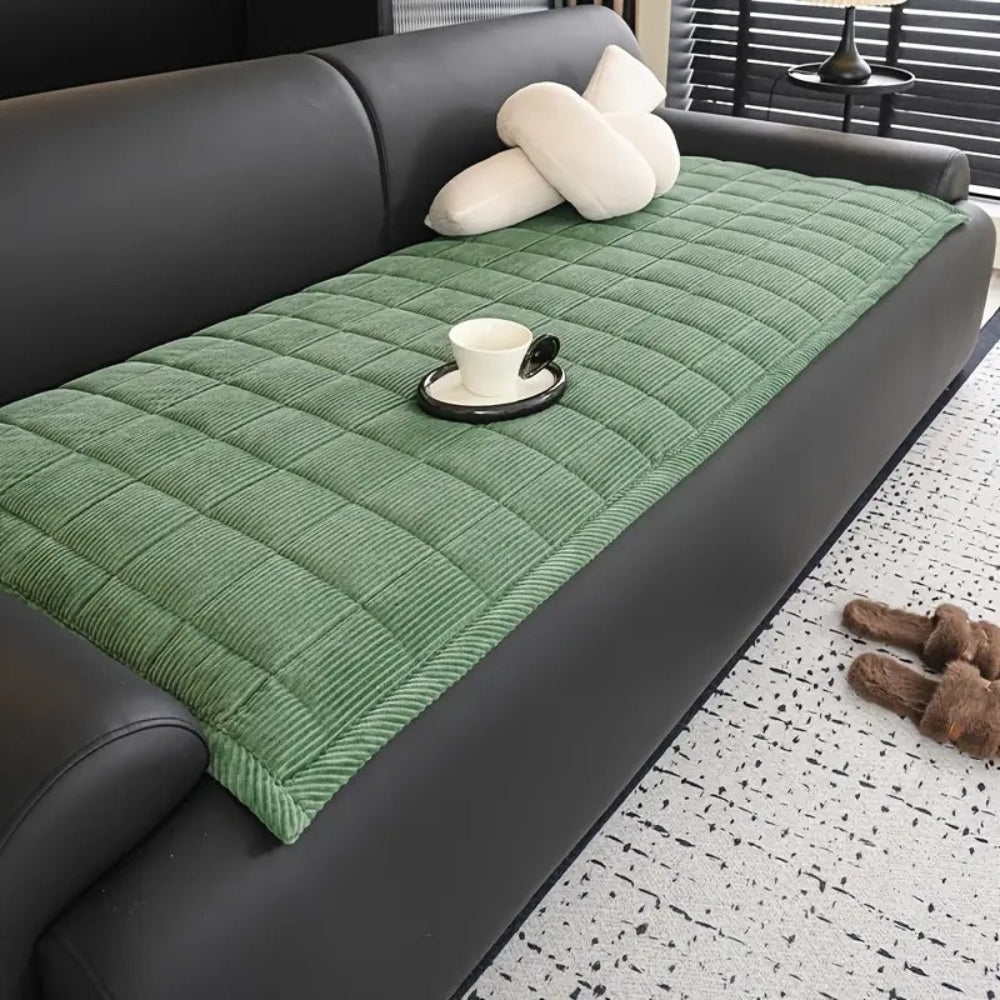 QuiltGuard™ - Sofaüberwurf Gesteppt - Modernes Design - Rutschfester Sofaschutz
