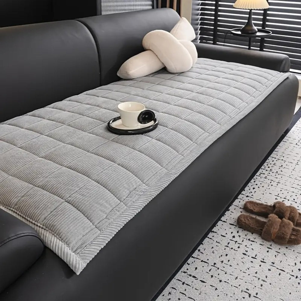 QuiltGuard™ - Sofaüberwurf Gesteppt - Modernes Design - Rutschfester Sofaschutz