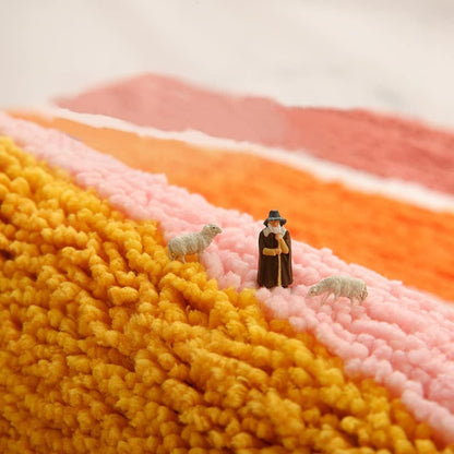 Raina Badematte - Mikrofasermischung, Rutschfest, Regenbogen-Sonnenuntergang Design 5