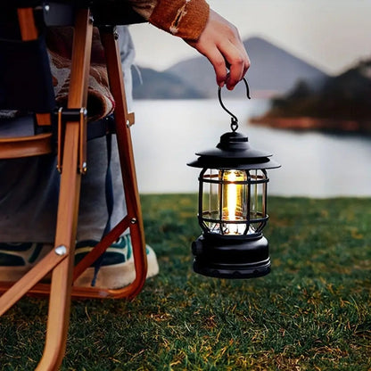 RetroGlow Camping Lampe - Tragbare Dimmbare LED Laterne 3
