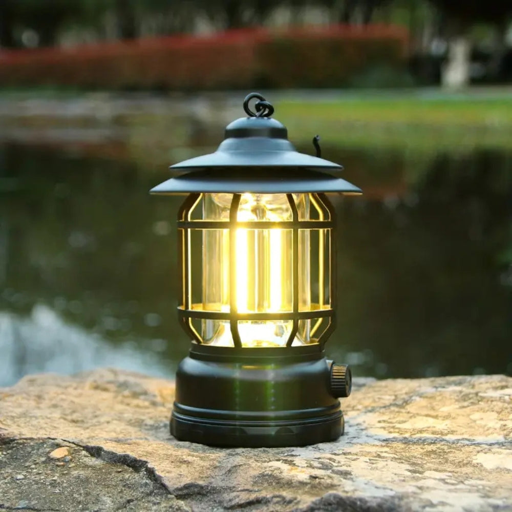 RetroGlow Camping Lampe - Tragbare Dimmbare LED Laterne 4
