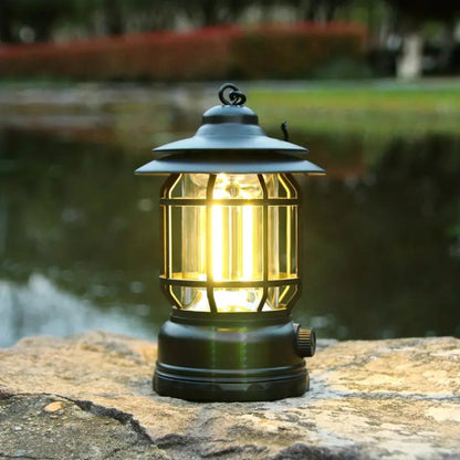 RetroGlow Camping Lampe - Tragbare Dimmbare LED Laterne 4