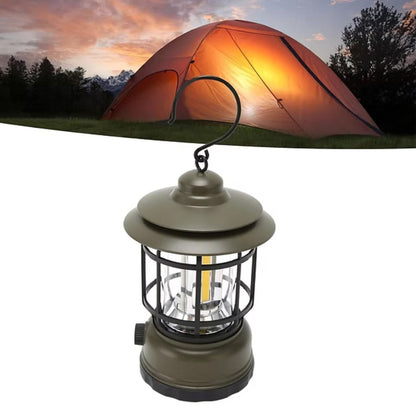 RetroGlow Camping Lampe - Tragbare Dimmbare LED Laterne 5