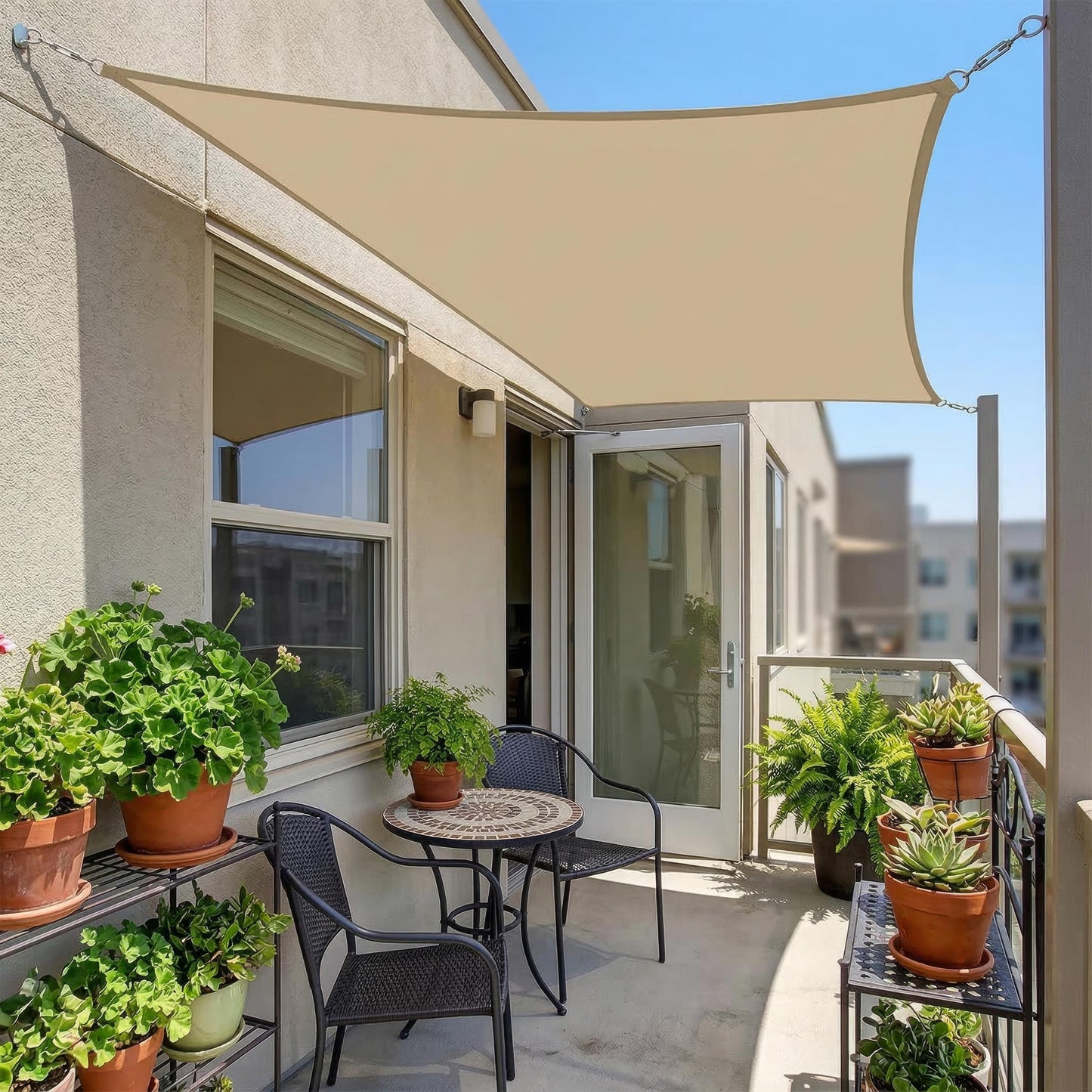 Rivano Sonnensegel Rechteckig - Wasserdicht, UV-Schutz für Terrasse und Balkon 1