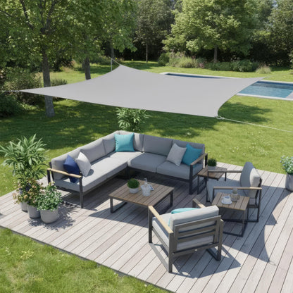 Rivano Sonnensegel Rechteckig - Wasserdicht, UV-Schutz für Terrasse und Balkon 2