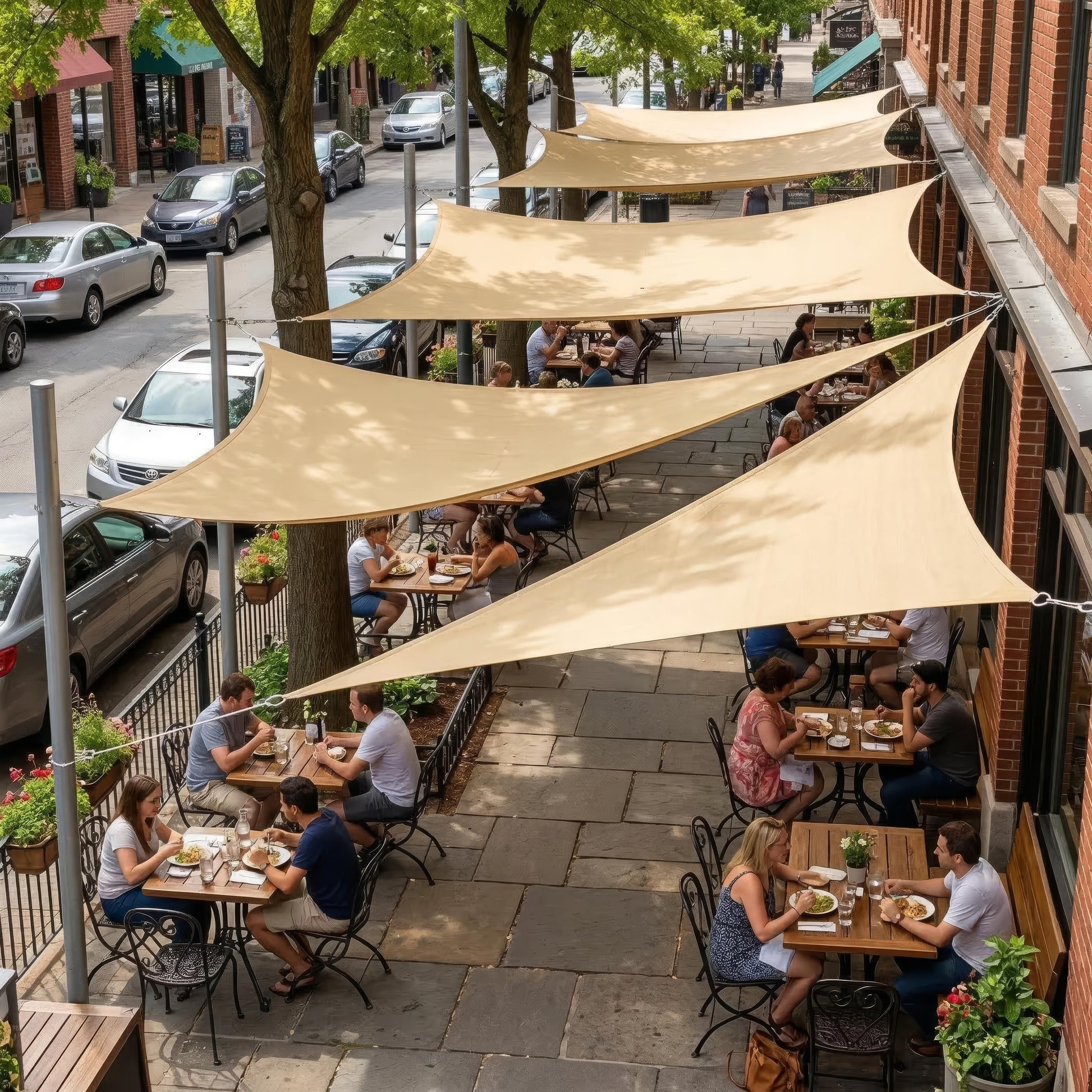 Rivano Sonnensegel Rechteckig - Wasserdicht, UV-Schutz für Terrasse und Balkon 6
