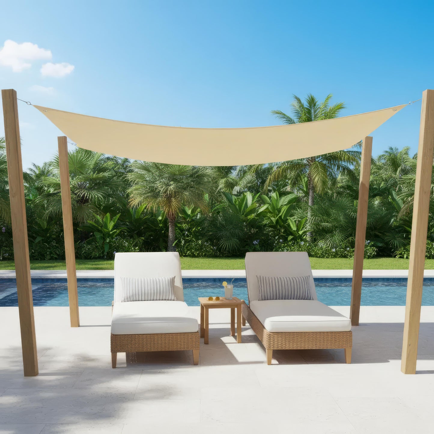 Rivano Sonnensegel Rechteckig - Wasserdicht, UV-Schutz für Terrasse und Balkon 8