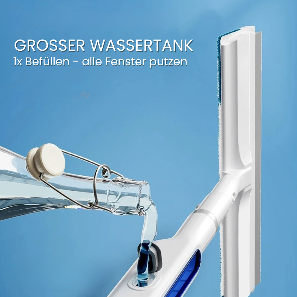 Rivo Fensterreiniger - Rotierender Kopf, Teleskopstiel, Sprühfunktion 4