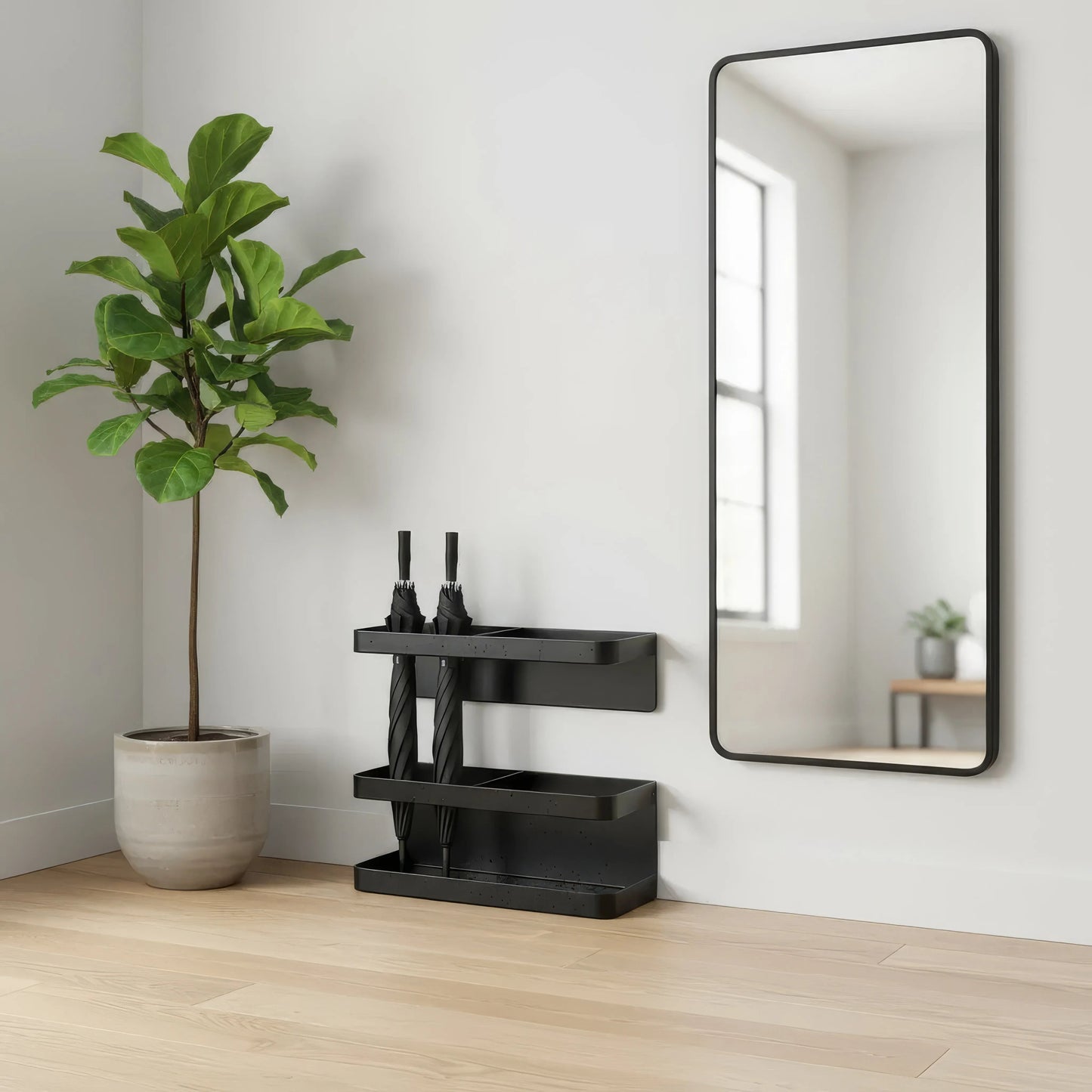 Rivo Regenschirmständer - Höhenverstellbar mit Tropfschale, Modernes Design 2