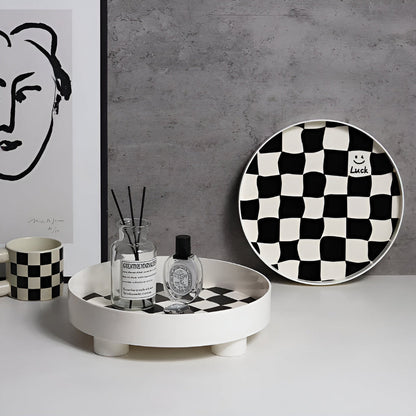 Rondo Aufbewahrungstablett - Robuster Kunststoff, Schachbrett-Design 3