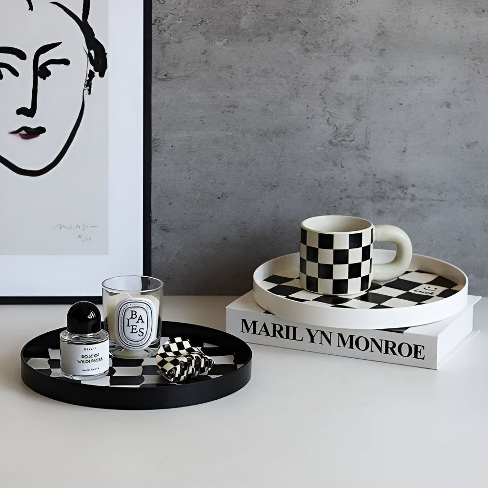 Rondo Aufbewahrungstablett - Robuster Kunststoff, Schachbrett-Design 4