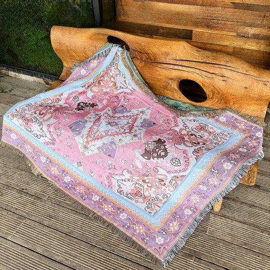 AztecLoom™ – Boho Azteken Tapestry Decke Mikrofaser Reversibel – Boho Tapestry Decke