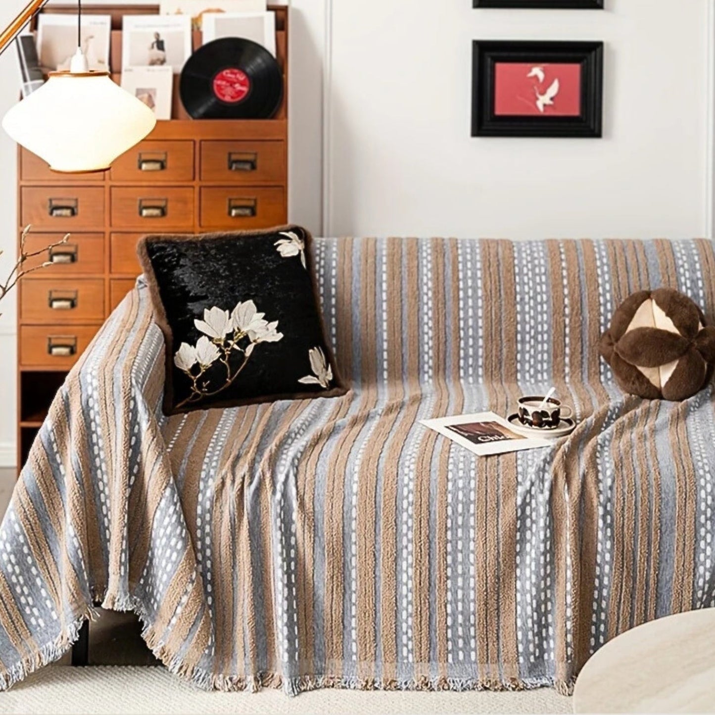 Sahara Sofaüberwurf - Plüsch, Rutschfest im Boho-Stil 3