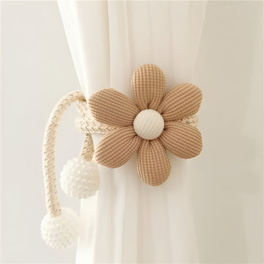 Senta Raffhalter für Vorhänge - Florales Design mit Perlenakzent, Gardinenzubehör 0