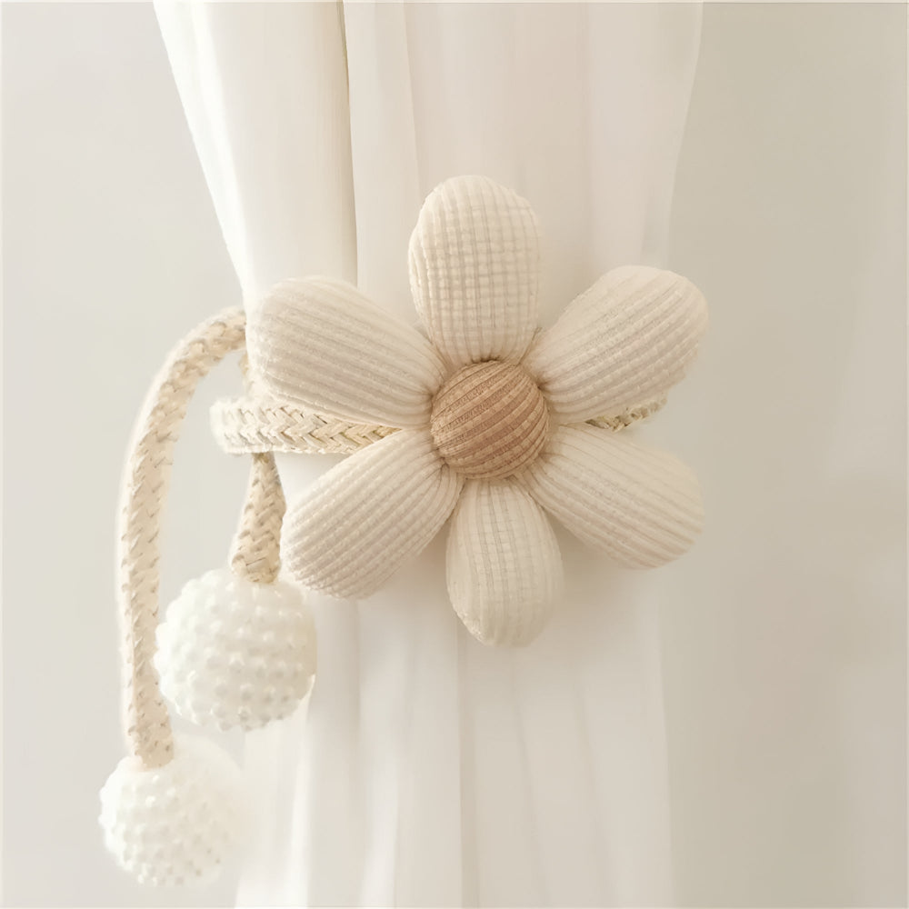 Senta Raffhalter für Vorhänge - Florales Design mit Perlenakzent, Gardinenzubehör 1