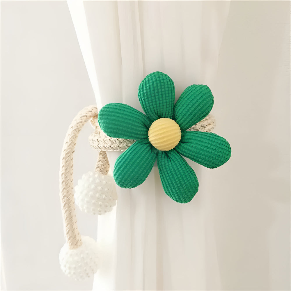 Senta Raffhalter für Vorhänge - Florales Design mit Perlenakzent, Gardinenzubehör 6