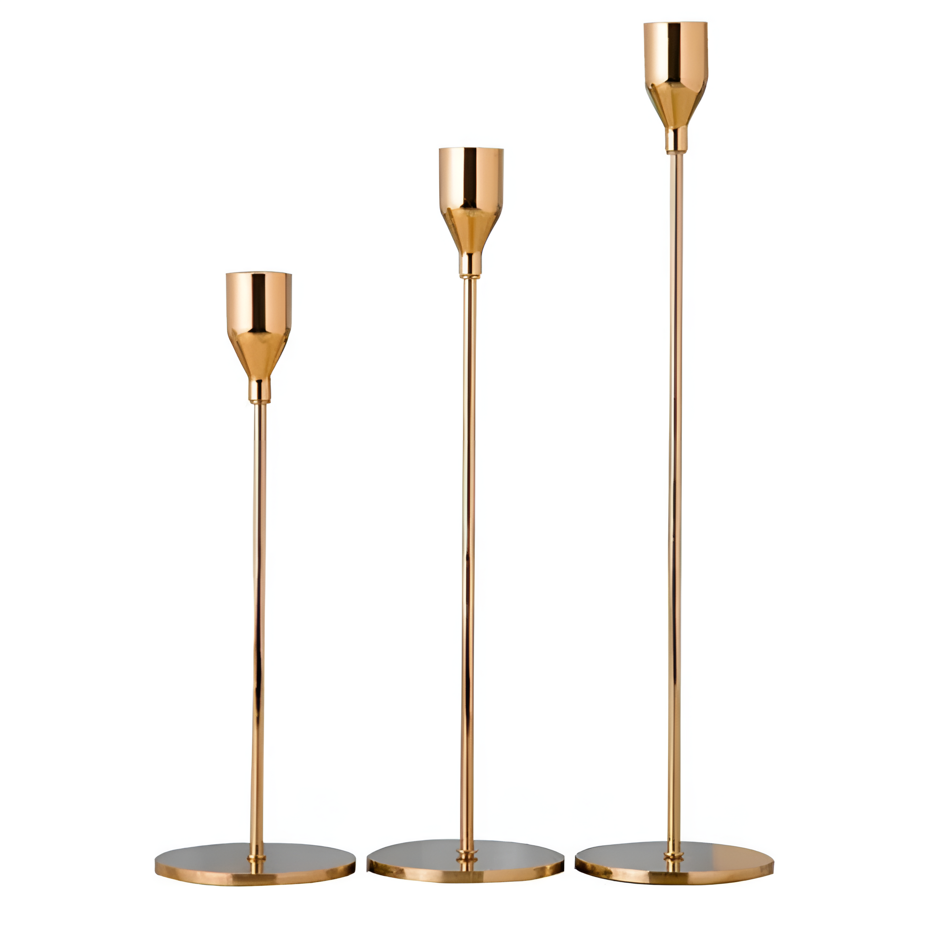 Sento Kerzenhalter Set - Metall, 3-teilig, Für Stabkerzen 2