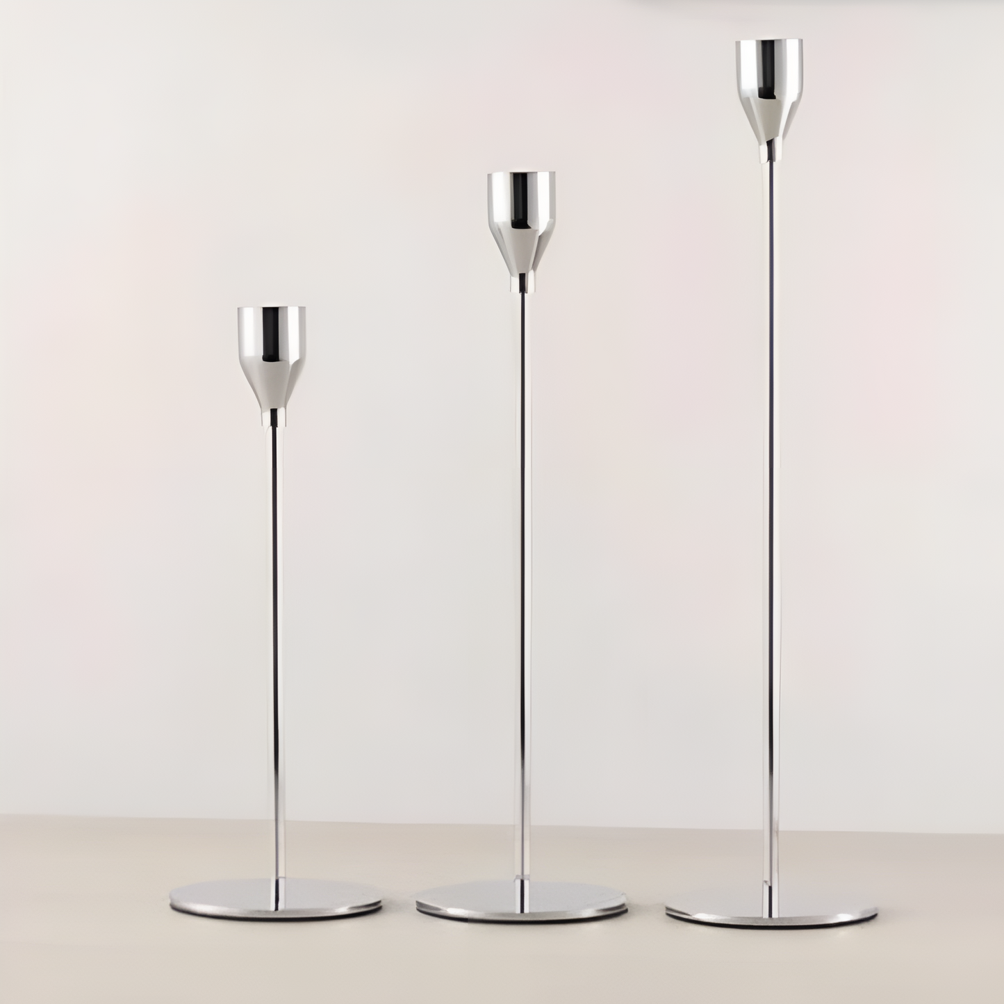 Sento Kerzenhalter Set - Metall, 3-teilig, Für Stabkerzen 3