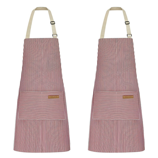 Sento Küchenschürzen Set - Ölabweisend, Verstellbar, Mit Taschen 0