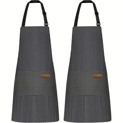 Sento Küchenschürzen Set - Ölabweisend, Verstellbar, Mit Taschen 4
