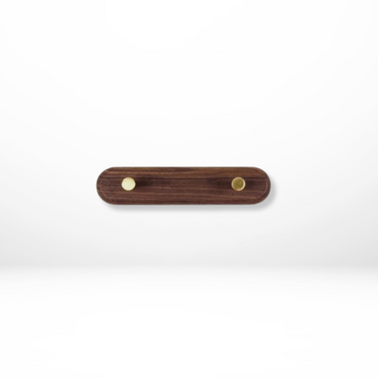 Sento Wandhaken Garderobe - Naturholz mit Messingakzenten, Platzsparend 8