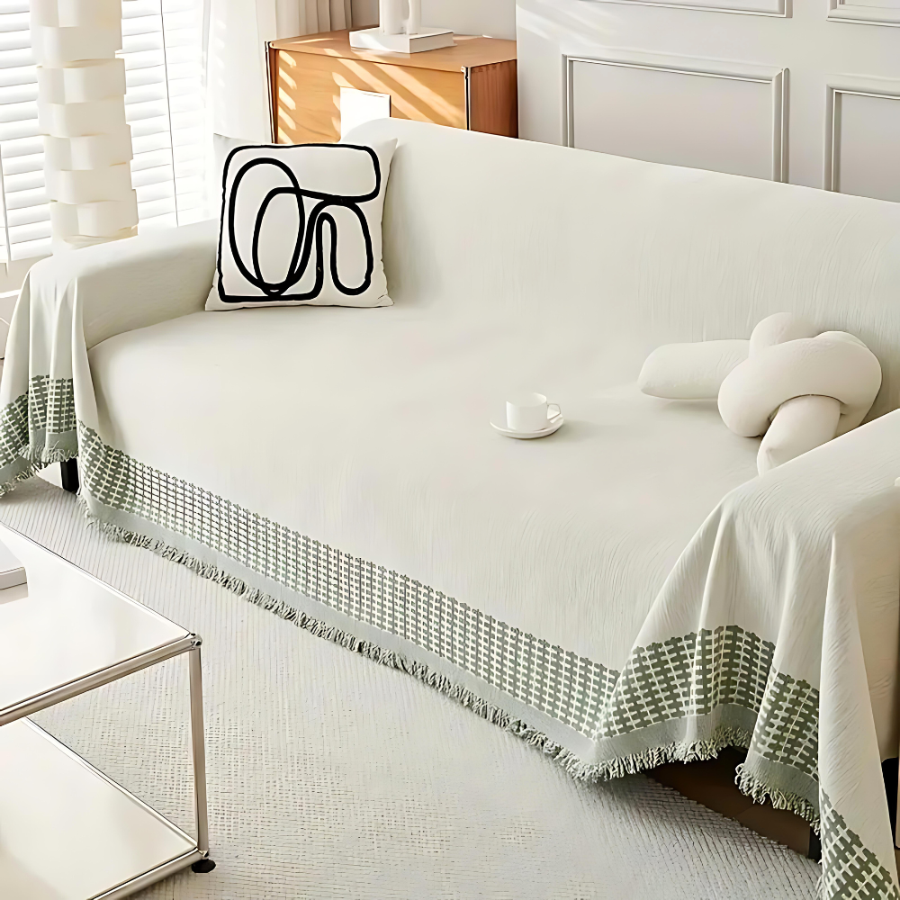 Sera Sofabezug - Mikrofaser-Baumwolle, Rustikales Jacquard-Design 4