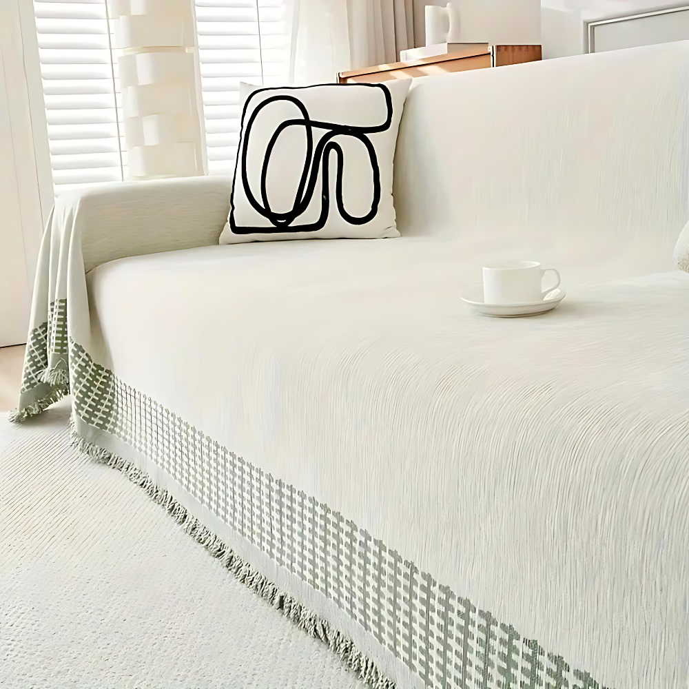 Sera Sofabezug - Mikrofaser-Baumwolle, Rustikales Jacquard-Design 5
