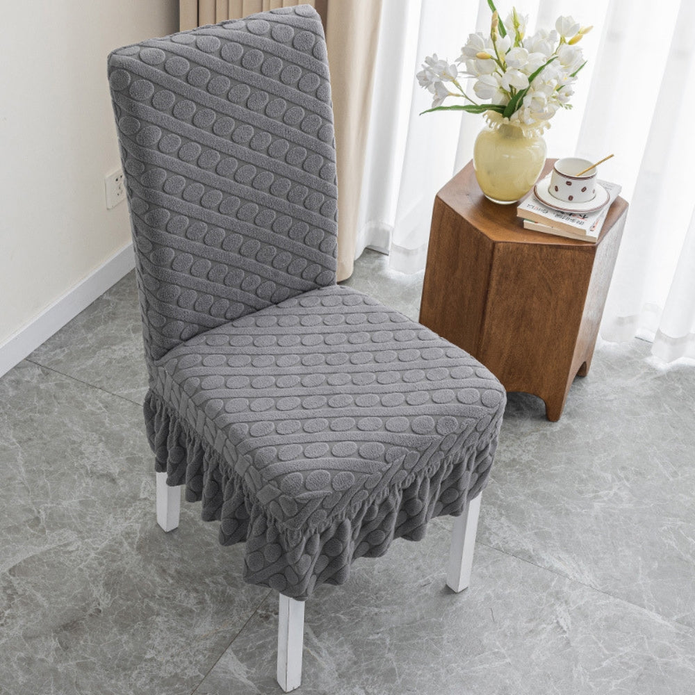 VeloraStretch™ - Elastischer Stuhlbezug - Struktur Stil - Moderner Stuhlschutz