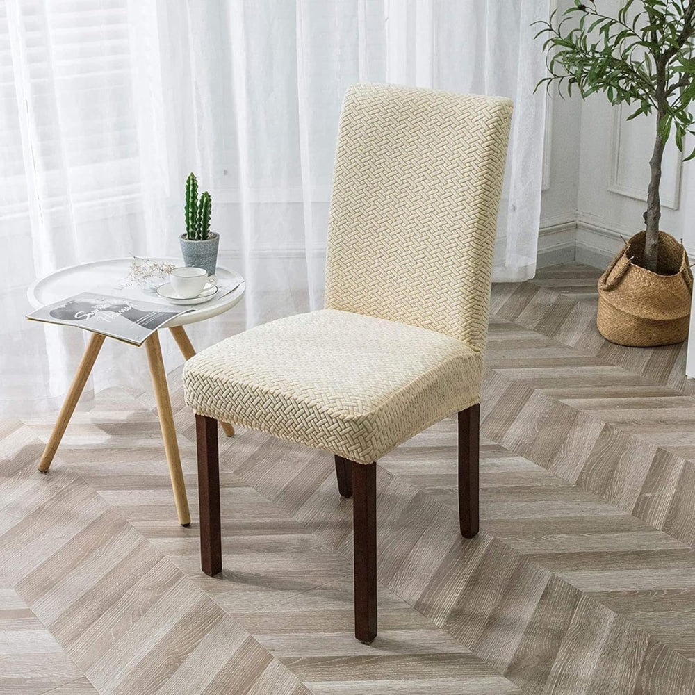 Sierra Stuhlbezug - Hochstretch Jacquard-Samt, Pflegeleicht 4