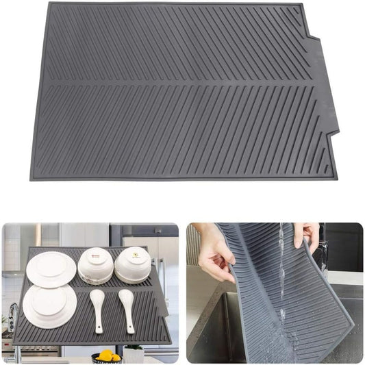 Sileo Abtropfmatte für Spüle - Silikon, Platzsparend und Multifunktional 1