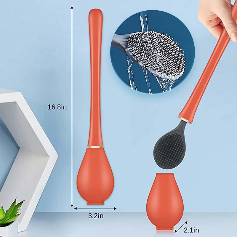 Sileo Klobürste - Flexibler Silikonkopf, Wandmontage 4
