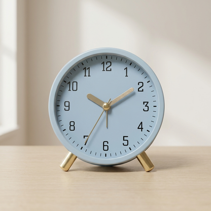 Sirius Tischuhr Modern - Geräuschloses Uhrwerk, Skandinavisches Design aus Metall und Glas 0
