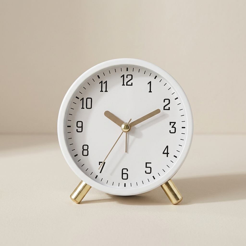 Sirius Tischuhr Modern - Geräuschloses Uhrwerk, Skandinavisches Design aus Metall und Glas 2