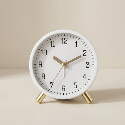 Sirius Tischuhr Modern - Geräuschloses Uhrwerk, Skandinavisches Design aus Metall und Glas 2