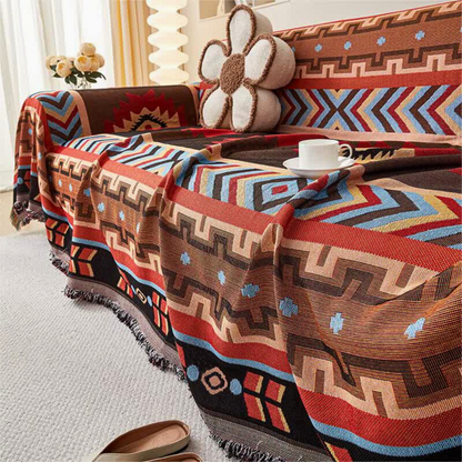 Sofara Boho Bezug - Atmungsaktive Polyester-Baumwoll-Mischung, Geometrische Muster 1