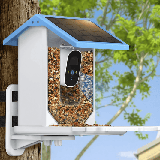 SolaBird Vogelhaus - Solarbetrieben mit 2,4K-HD-Kamera, Wetterfest 0