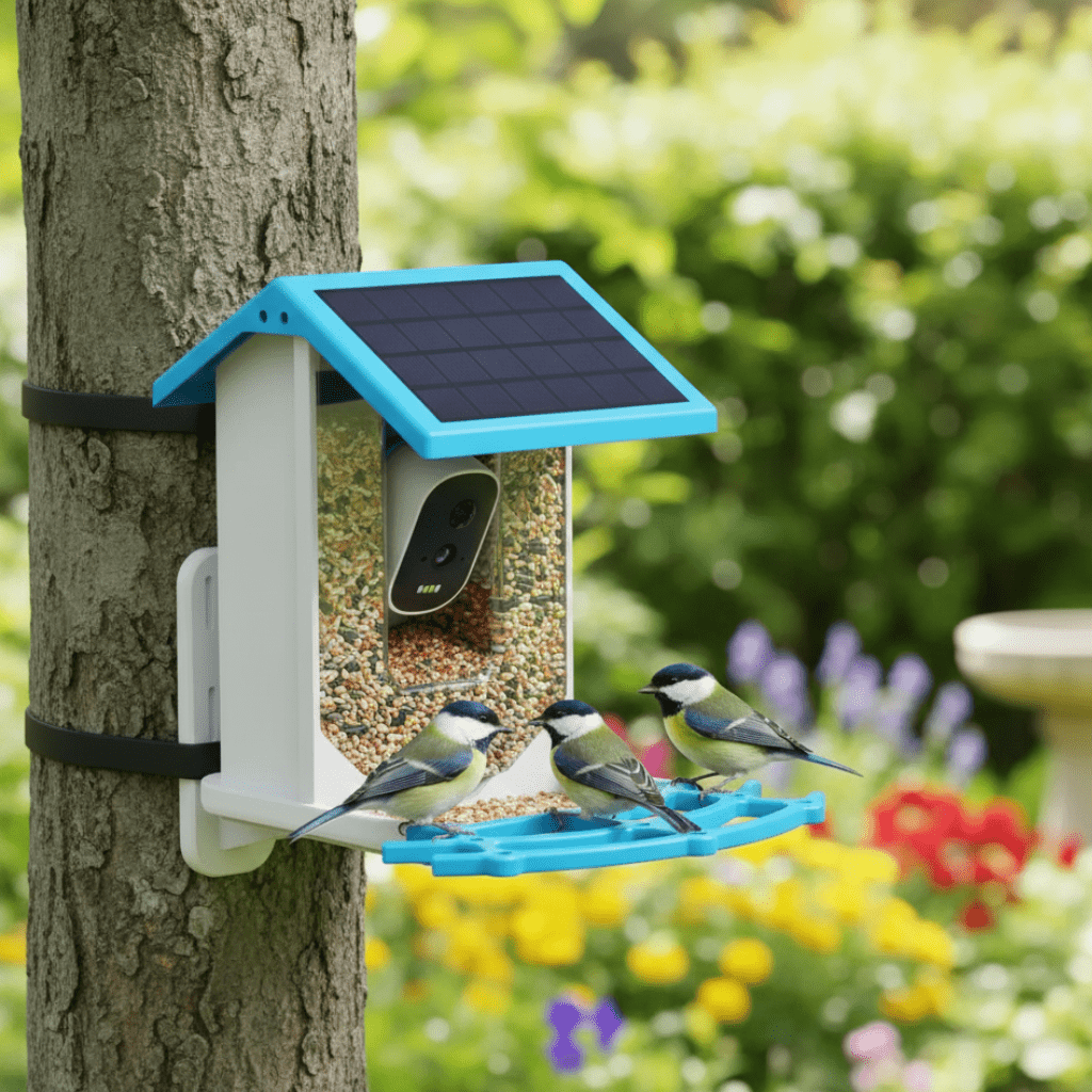 SolaBird Vogelhaus - Solarbetrieben mit 2,4K-HD-Kamera, Wetterfest 3