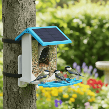 SolaBird Vogelhaus - Solarbetrieben mit 2,4K-HD-Kamera, Wetterfest 3