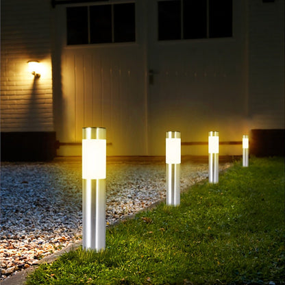 Solara Garten-Solarwegleuchte - Edelstahl, IP65 Wetterfest mit Lichtsensor 0
