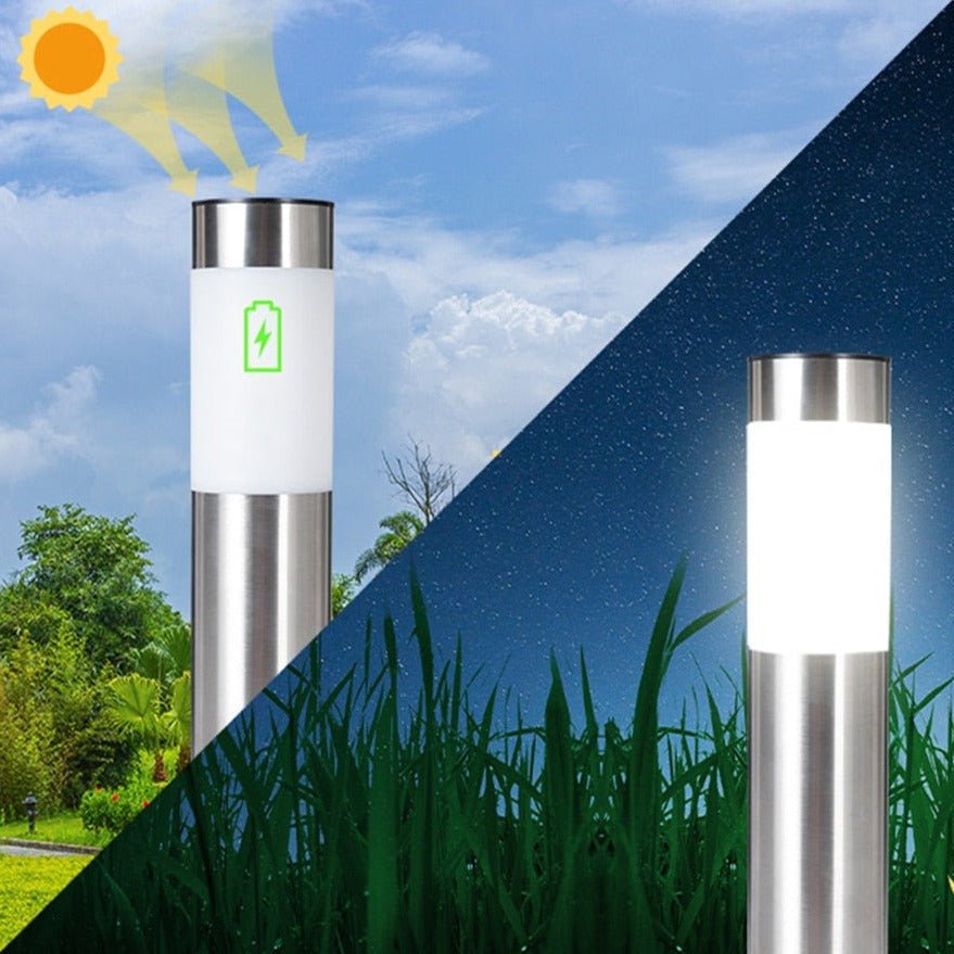 Solara Garten-Solarwegleuchte - Edelstahl, IP65 Wetterfest mit Lichtsensor 2