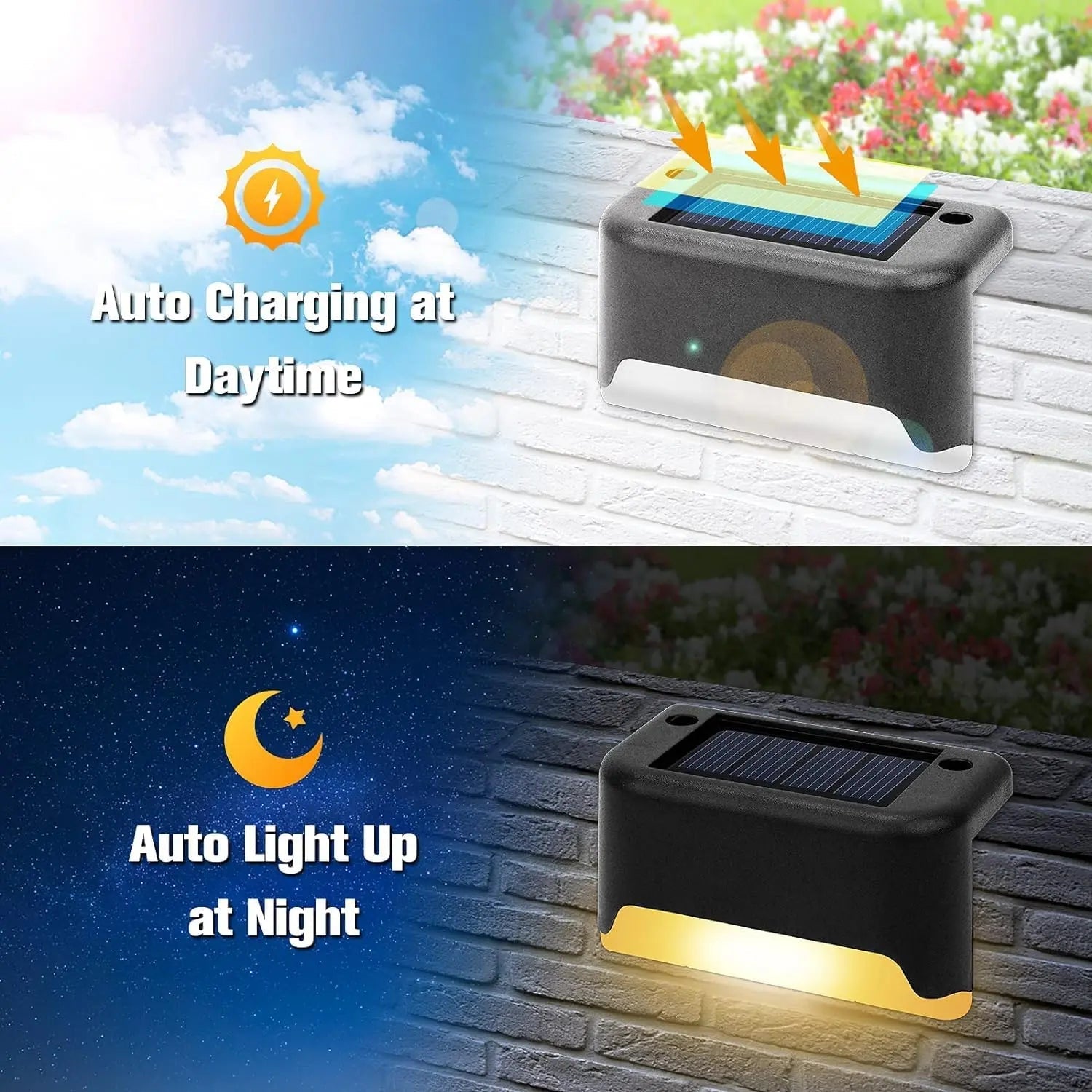 Solea Solar Terrassenlichter Set - Wetterfest, Automatisch, 4er-Set 4