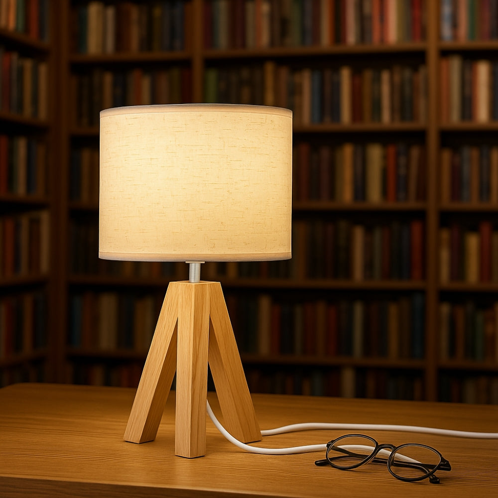 Solea Tischlampe - Holz, Minimalistisch mit Drei Lichtfarben 0
