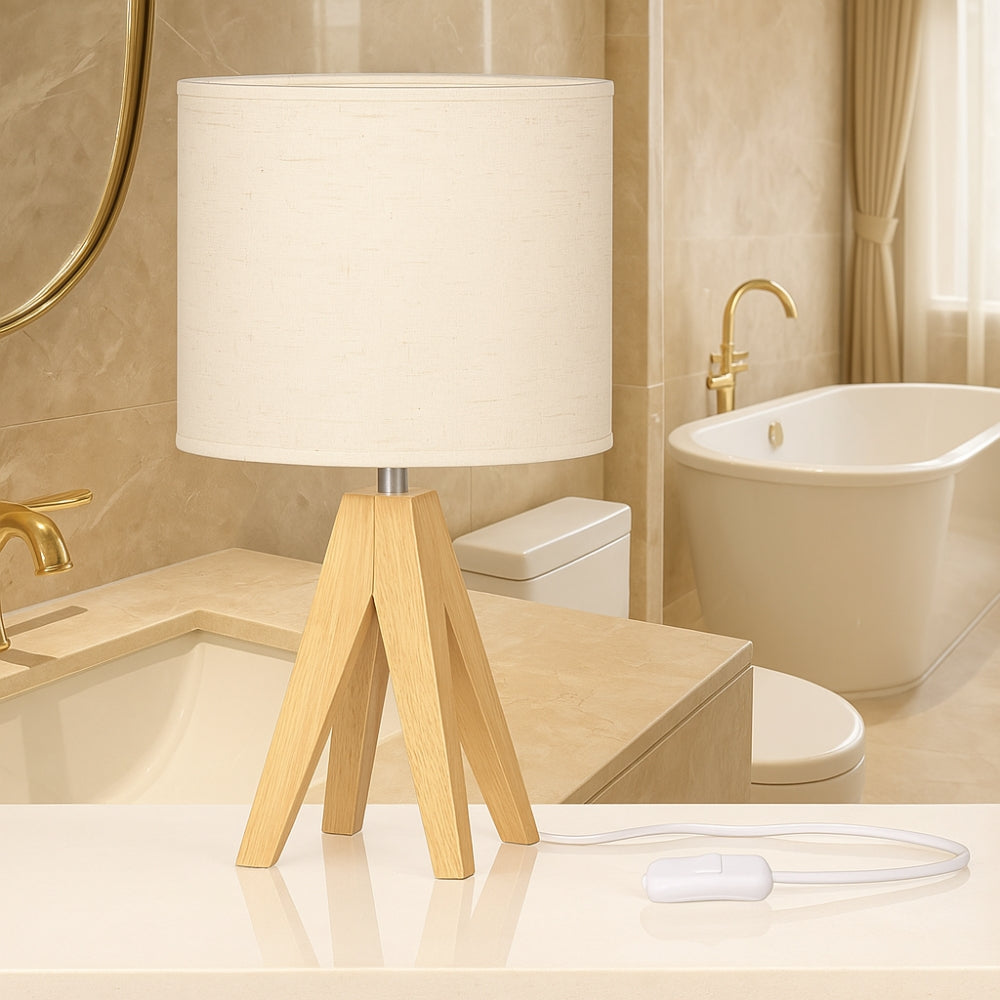 Solea Tischlampe - Holz, Minimalistisch mit Drei Lichtfarben 4