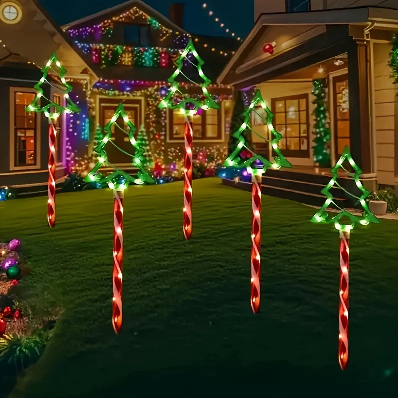 Solea Weihnachtsbaumleuchte Set - Solar LED, 5-teilig, 8 Modi 3