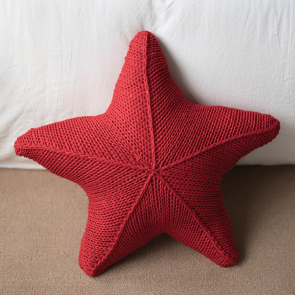 Soleil Kissen - Handgestrickt, Seestern-Design 50x50 cm 0