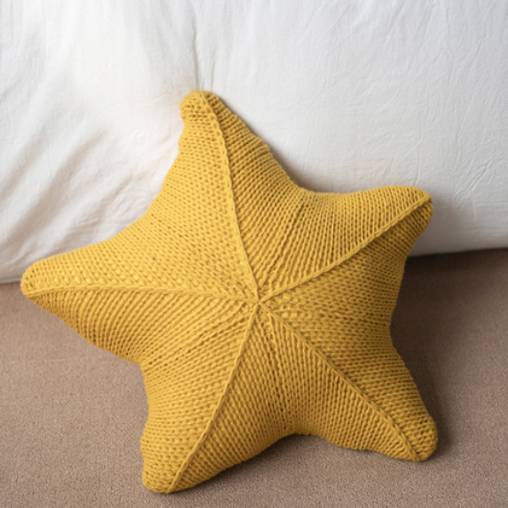 Soleil Kissen - Handgestrickt, Seestern-Design 50x50 cm 5